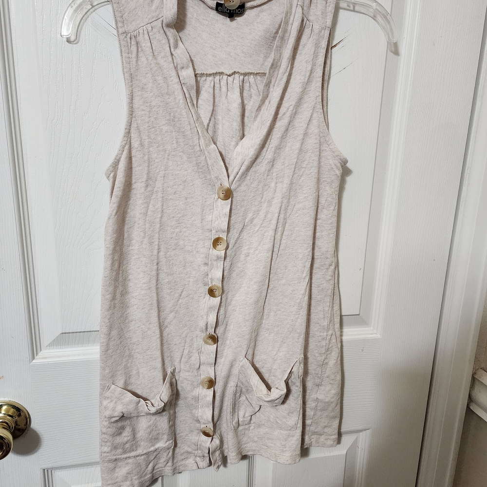 Ella Moss Sleeveless Button-Down Shirt Size XS